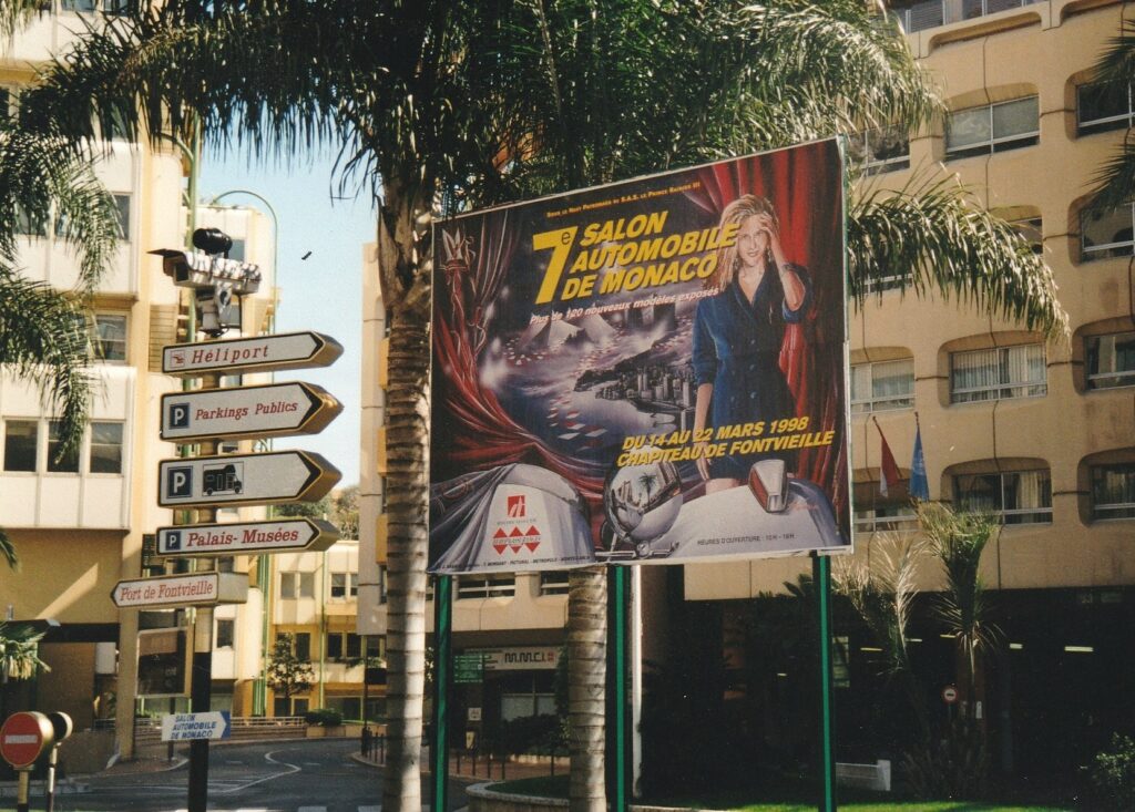 Affiche 4 x 3 Salon Auto mobile Monaco— 1998 — by Thierry Mordant