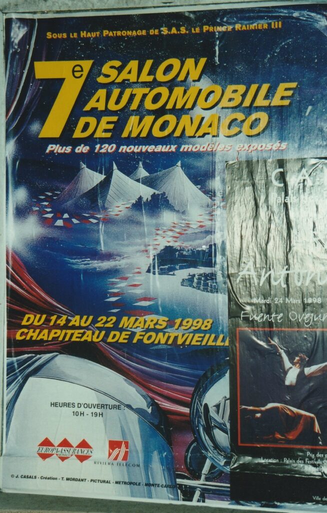 Salon de l'automobile de Monaco Affiche officielle — 1998 — by Thierry Mordant