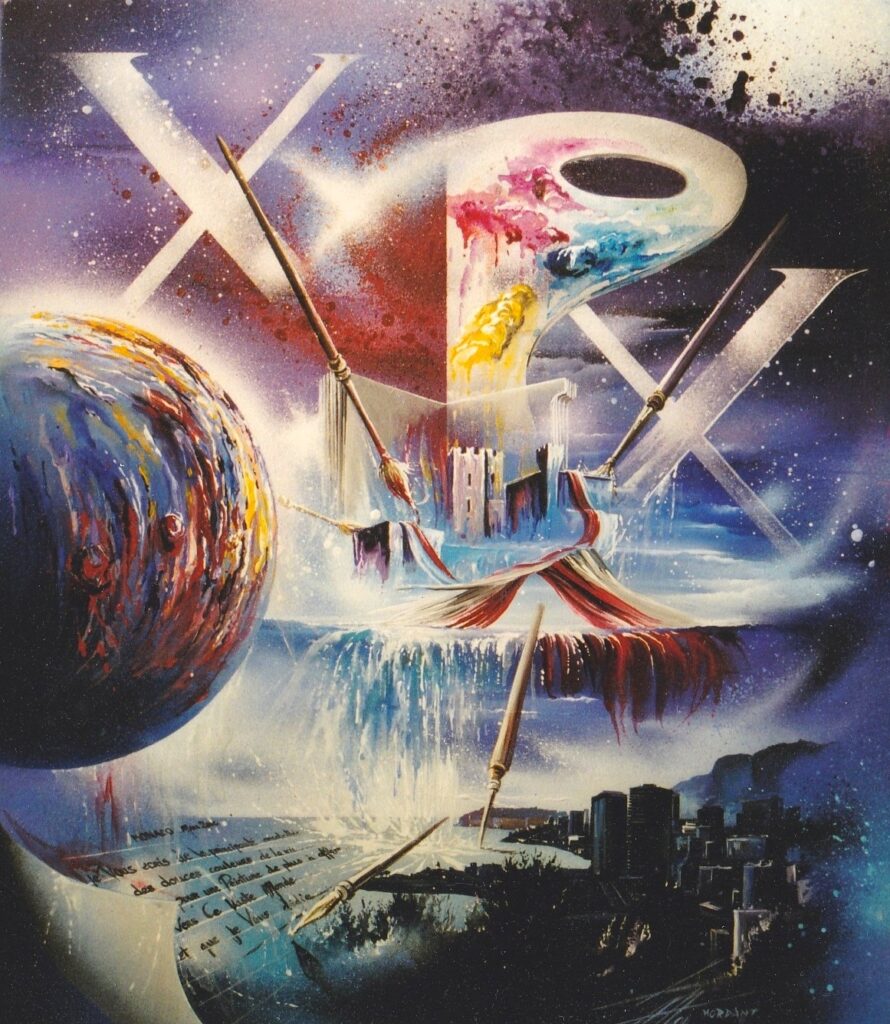 Je vous ecris de Monaco — Acrylic on cardboard — 1998 — Undefined format — by Thierry Mordant