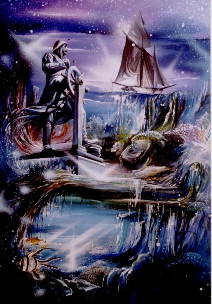 Albert Ier Hommage — Acrylic on cardboard — 1999 — Undefined format — by Thierry Mordant