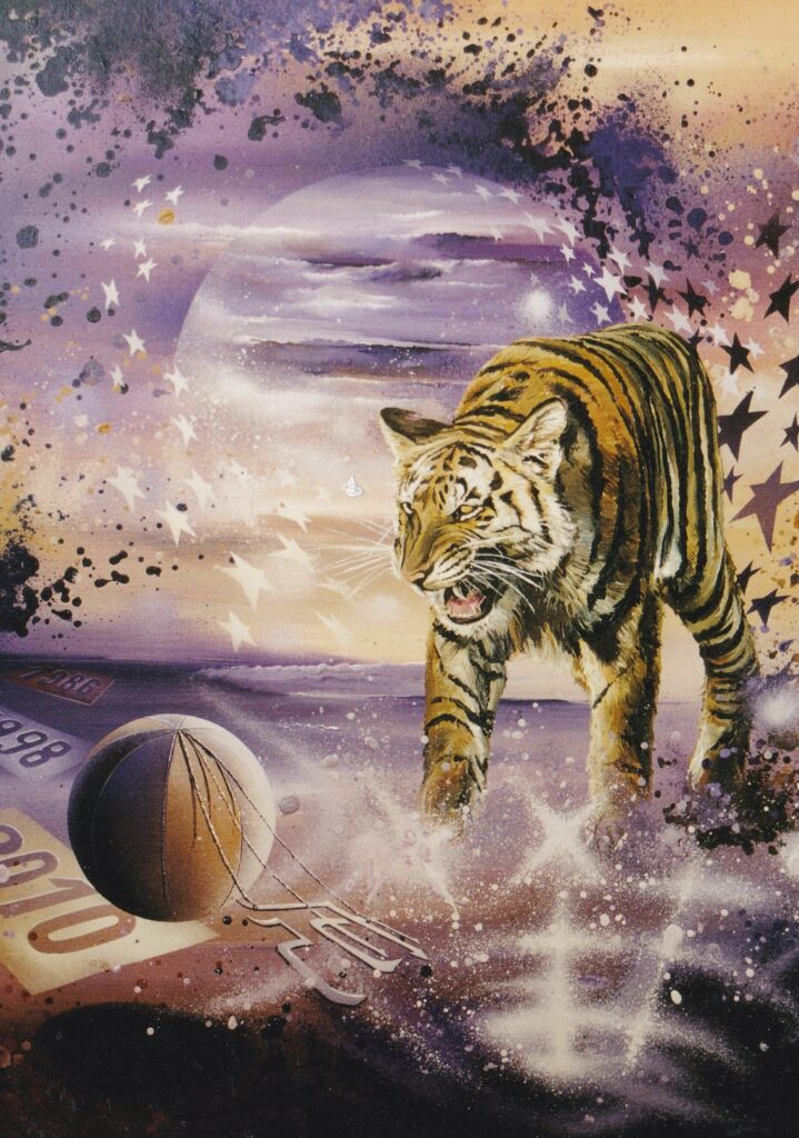 2000 Collection privee - toile TIGRE CELESTE 2000