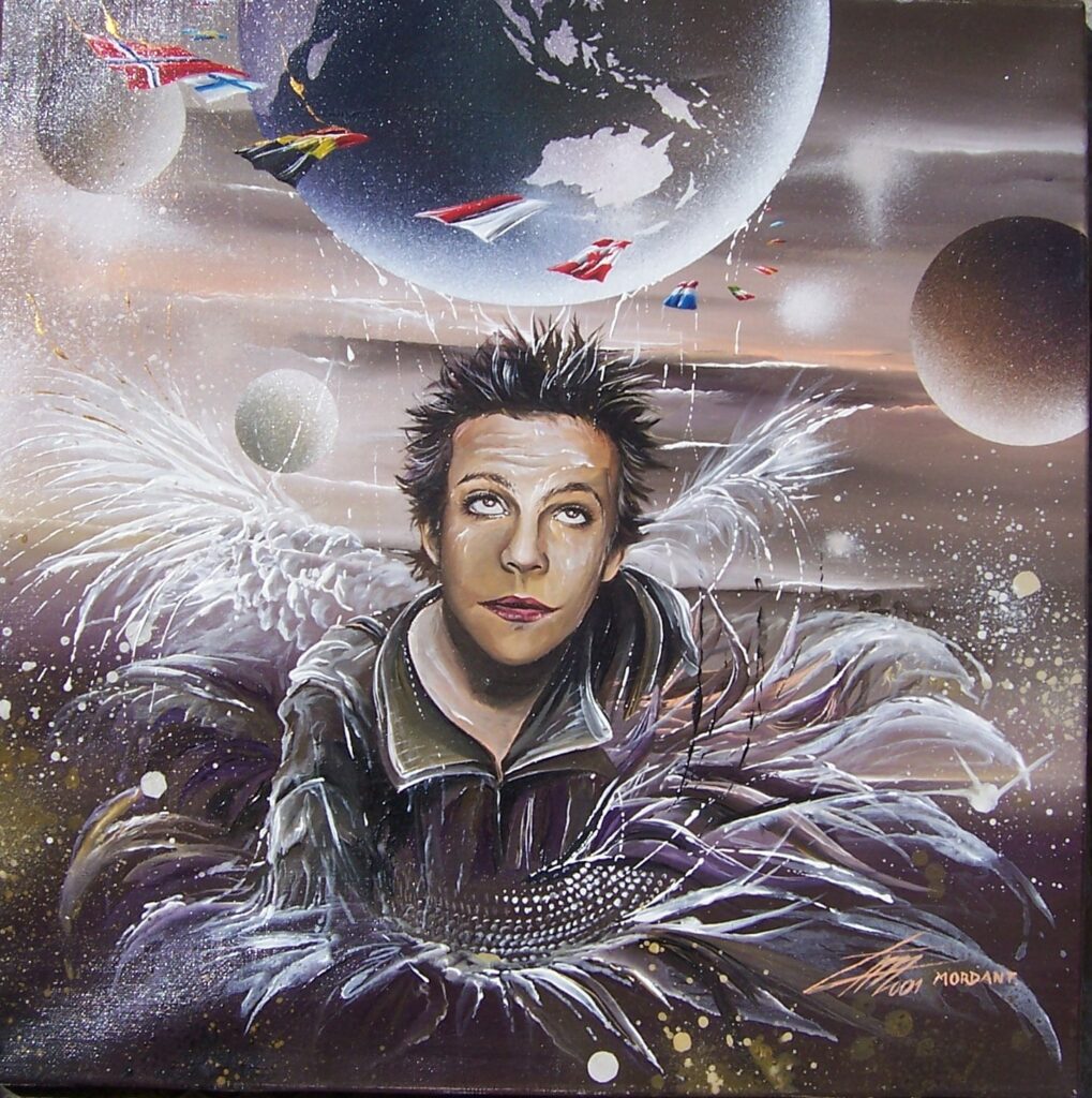 L'Appel du Monde — Acrylic on canvas — 2001 — 50 x 50 cm — by Thierry Mordant