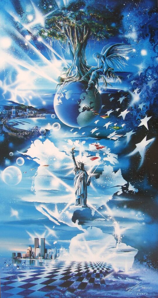 Liberty — Acrylic on canvas — 2001 — 100 x 200 cm — by Thierry Mordant