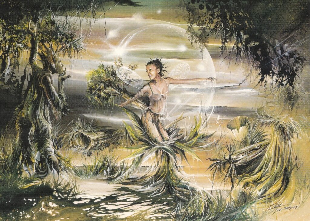 Fée Libellule — Acrylic on canvas — 2001 — 120 x 90 cm