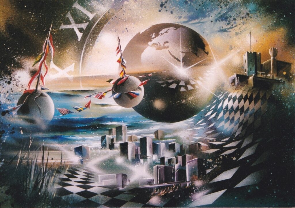 Planete Monaco — Acrylic on canvas— 2002— 48 x 60 cm