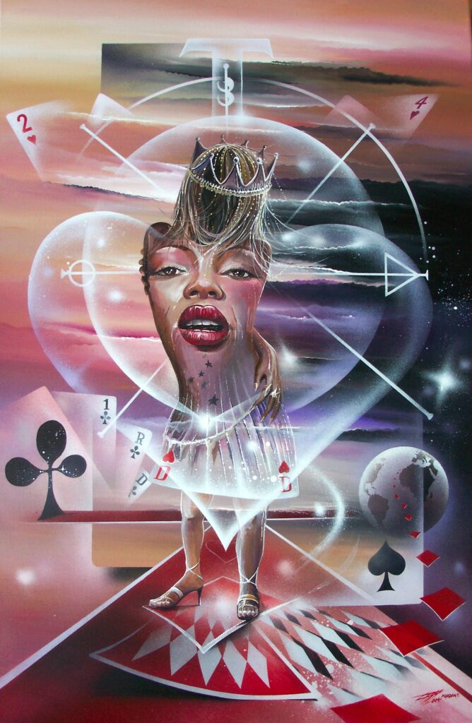 Roue de Fortune — Acrylic on canvas — 2004 — 92 x 73 cm — by Thierry Mordant