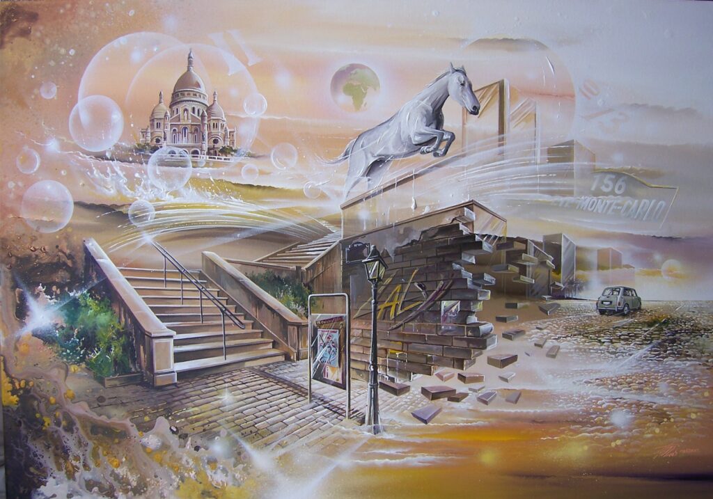 Laly World — Acrylic on canvas — 2005 — 80x100cm — by Thierry Mordant