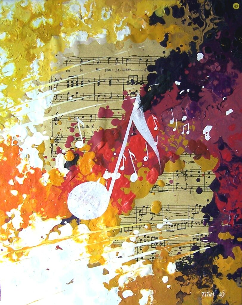 Son d'or — Acrylic on canvas — 2005 —33 x 41 cm — by Thierry Mordant