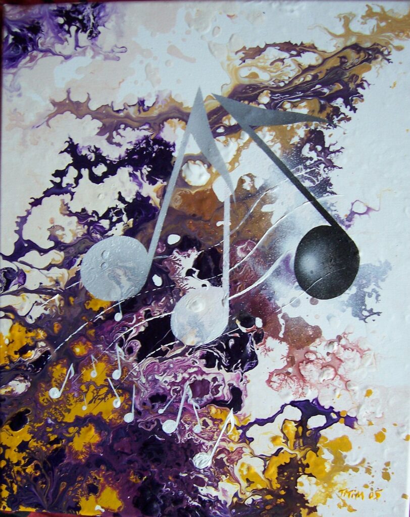 Musique Notes — Acrylic on canvas — 2005 — undefined format — by Thierry Mordant