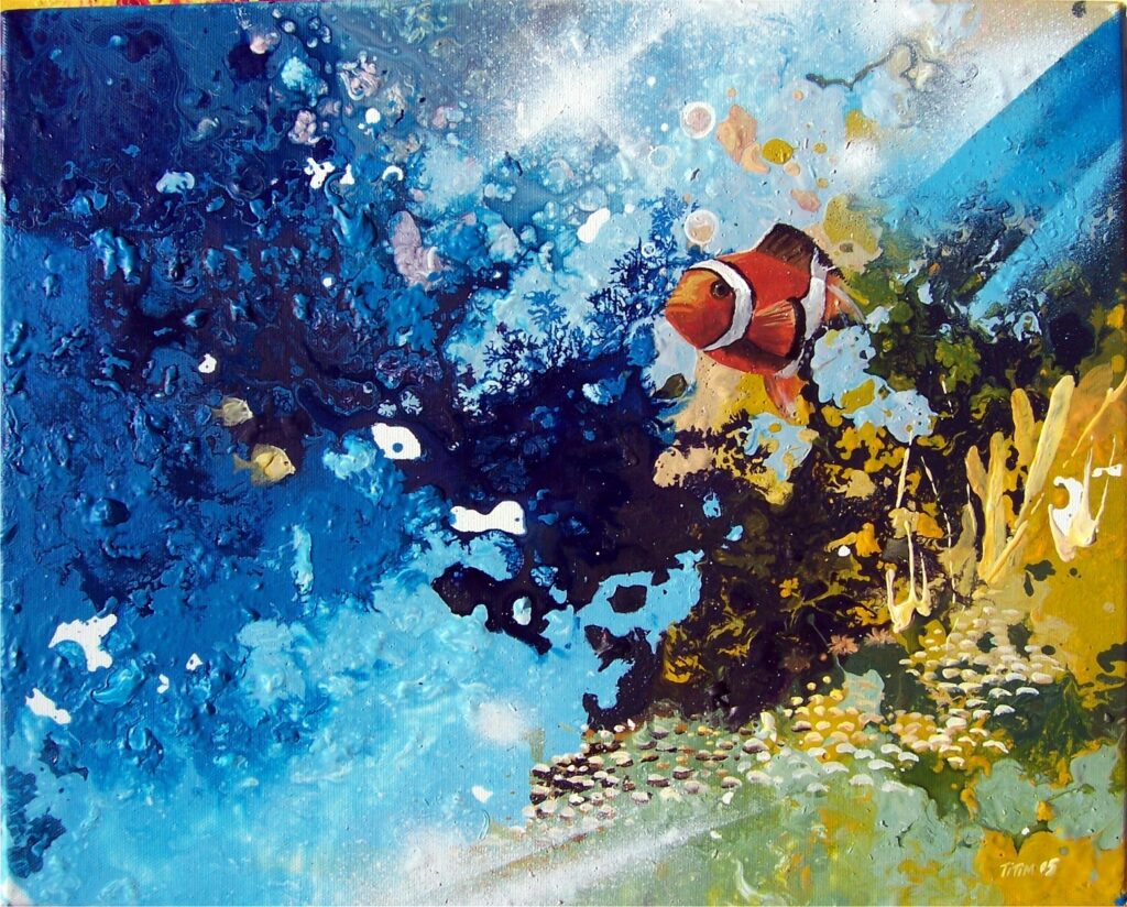 Poisson s Blue Colors I — Acrylic on canvas — 2005 — undefined format