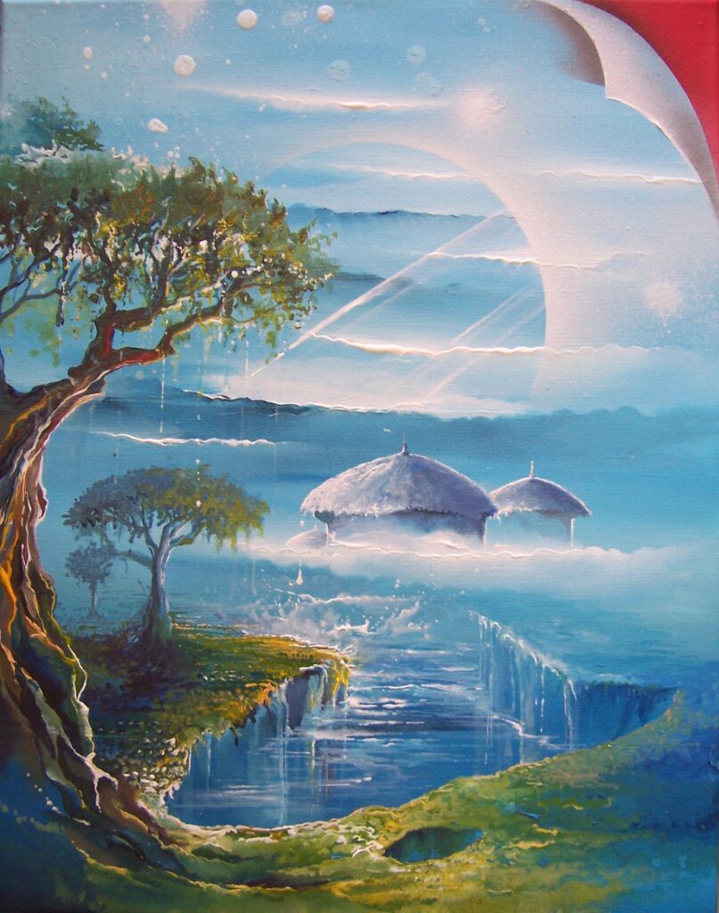 Africa Seche Terre Aride II — Acrylic on canvas — 2006 — 40 x 50 cm— by Thierry Mordant