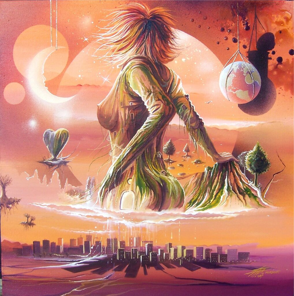 Etre Nature Coeur — Acrylic on canvas — 2007 — Undefined format — by Thierry Mordant