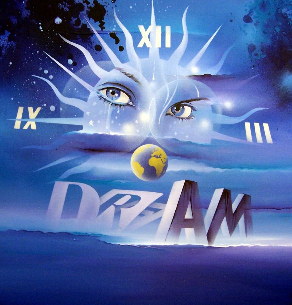Dream in Blue — Acrylic on canvas — 2007 — 50 x 50 cm — by Thierry Mordant
