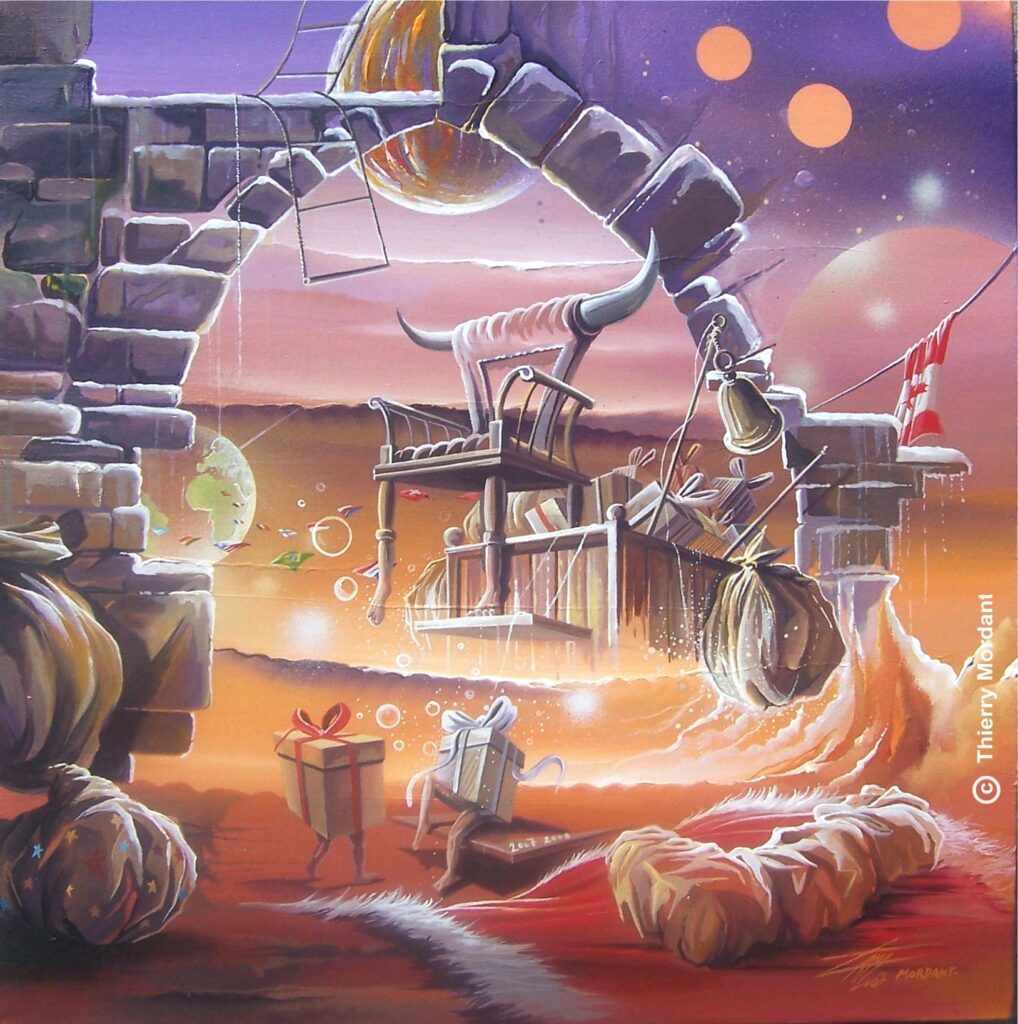 Arche de Noël — Acrylic on canvas — 2007 — 50 x 50 cm — by Thierry Mordant