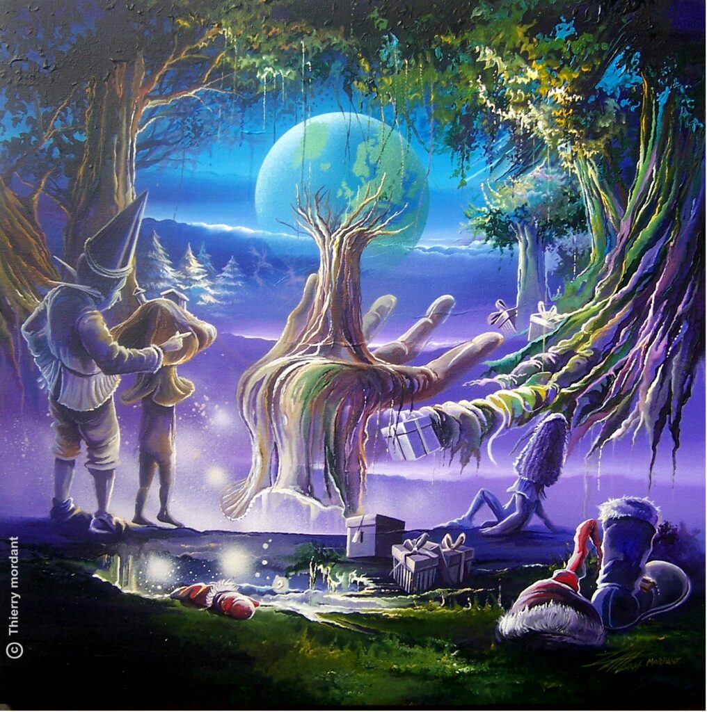 Autre sphère — Acrylic on canvas — 2007 — 50 x 50 cm — by Thierry Mordant