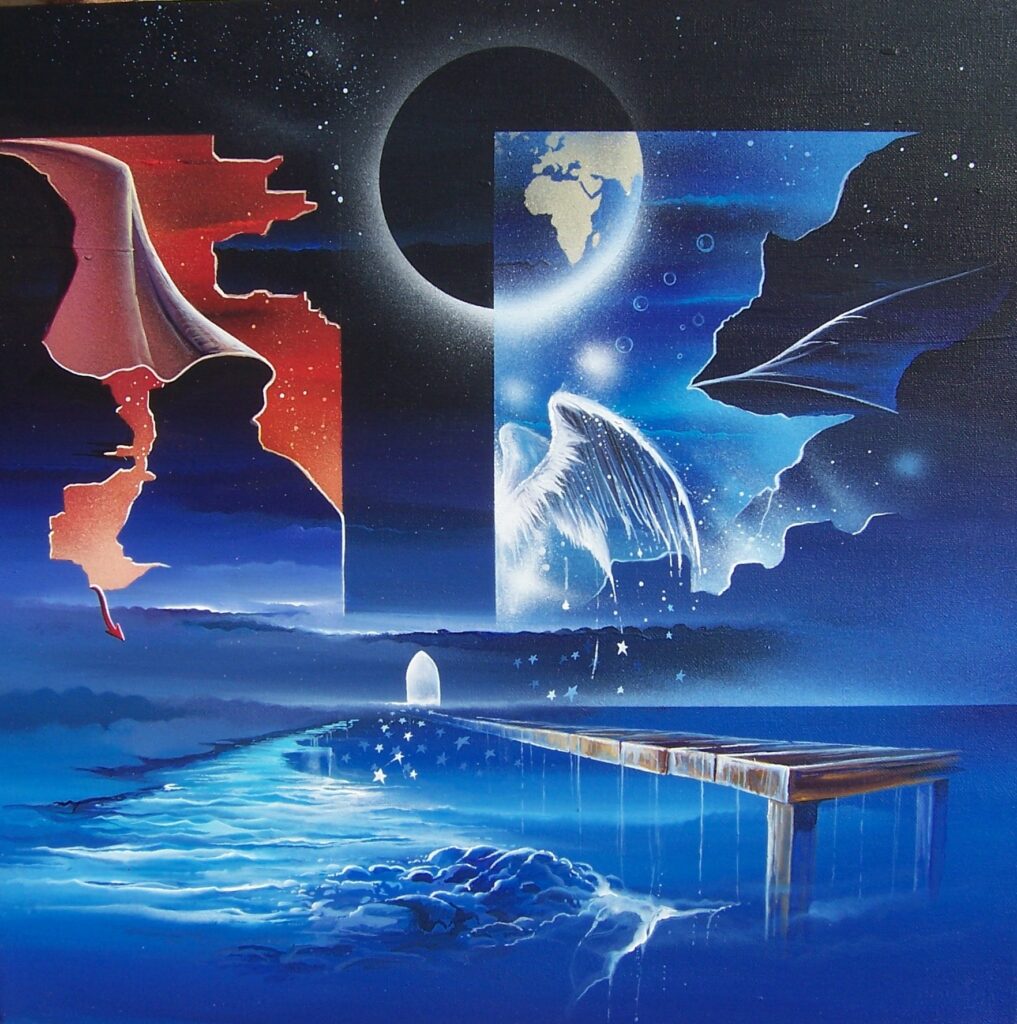 4 Eléments — Acrylic on canvas — 2007 — 50 x 50cm — by Thierry Mordant