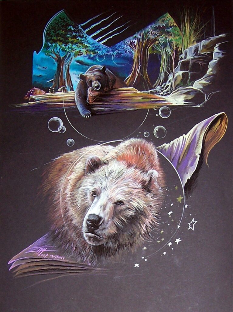 Bulles d'ours — Coloured pencils — 2007 — 50 x 65 cm