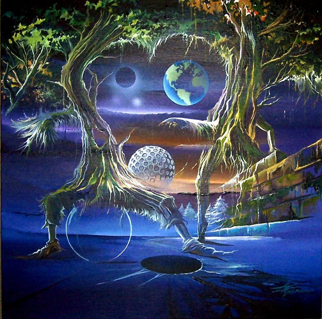 Au Coeur du Golf — Acrylic on canvas — 2008 — by Thierry Mordant