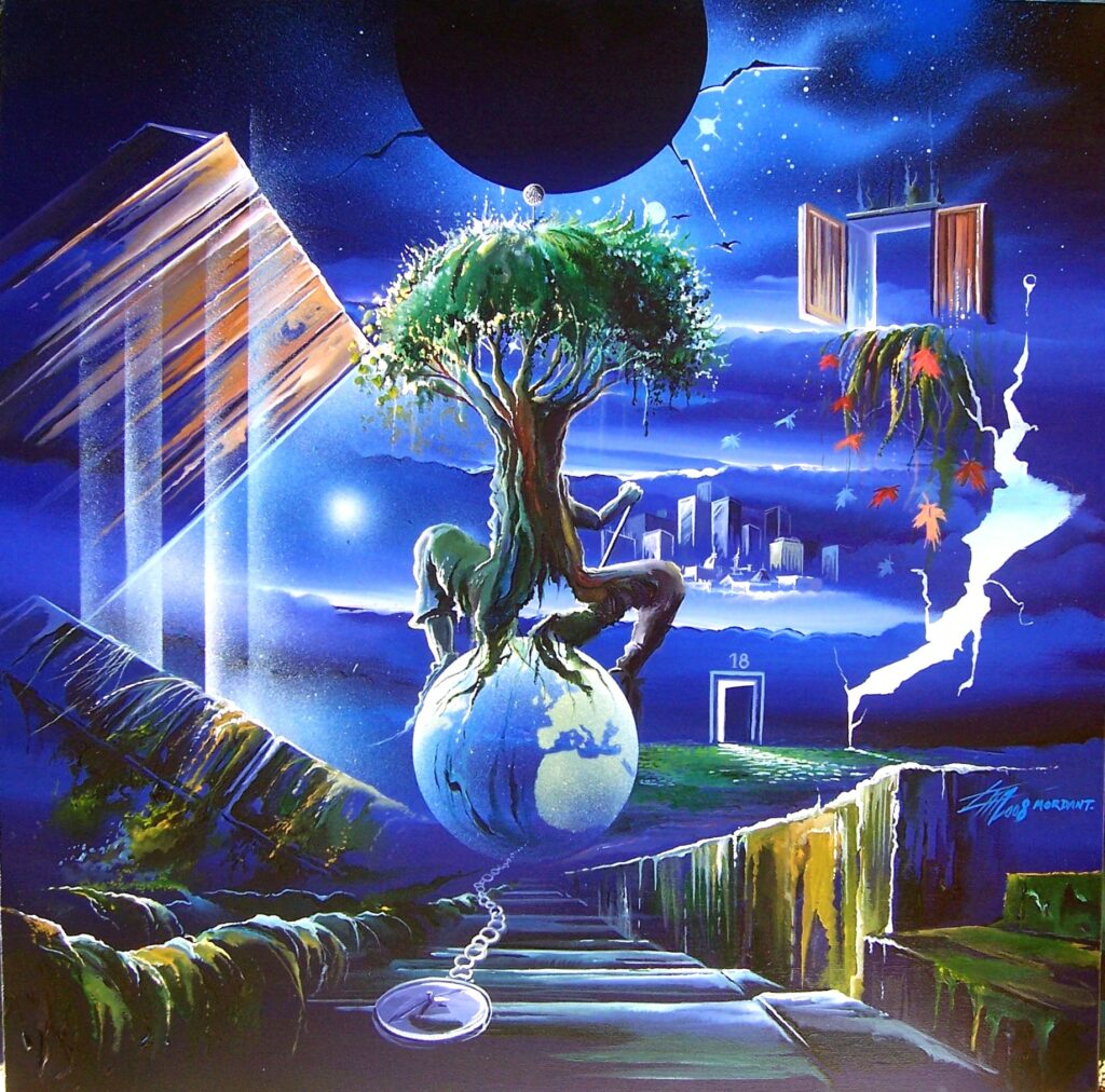 Nature terre Passage — Acrylic on canvas — 2008 — 50 x 50 cm — by Thierry Mordant