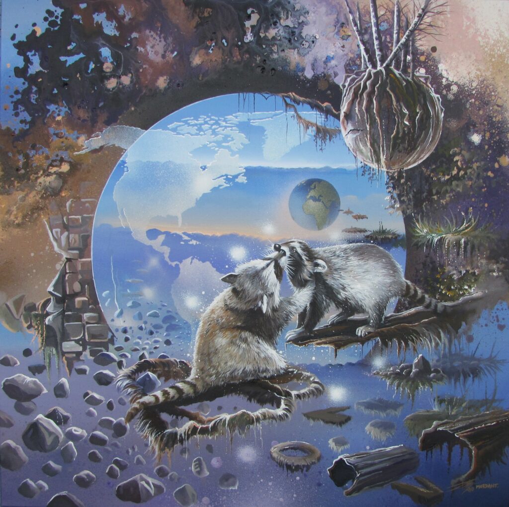 Nature Love — Acrylic on canvas — 2009 — 60x60cm par Thierry Mordant