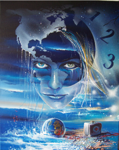 3...2...1 — Acrylic on canvas — 2010 — 40 x 50 cm — by Thierry Mordant