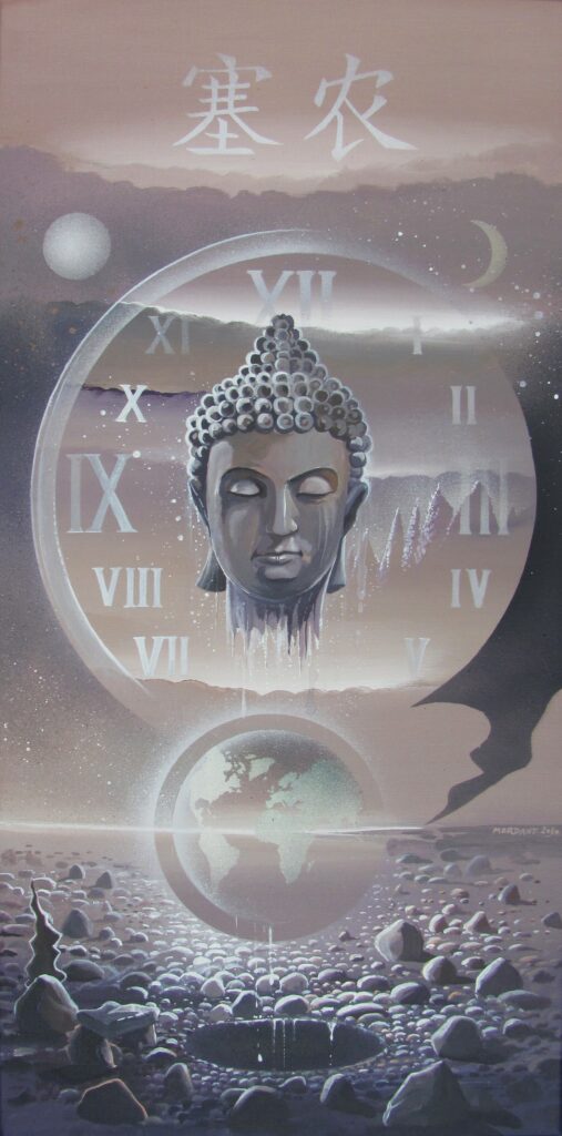 Zen — Acrylic on canvas — 2010 — 40 x 80 cm — by Thierry Mordant