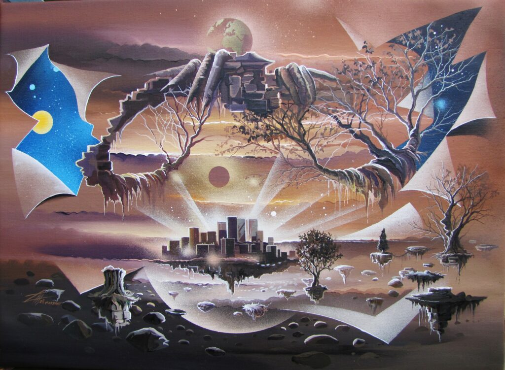 Univers la Nature — Acrylic on canvas — 2011 — 60 x 80 cm — by Thierry Mordant