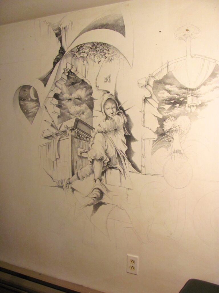 Fresque Lutin Saint sauveur (Canada) — Wall drawing — 2011 — by Thierry Mordant