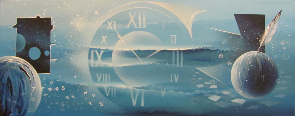 Sphères du Temps — Acrylic on canvas — 2011 — 60 x 30 cm— by Thierry Mordant