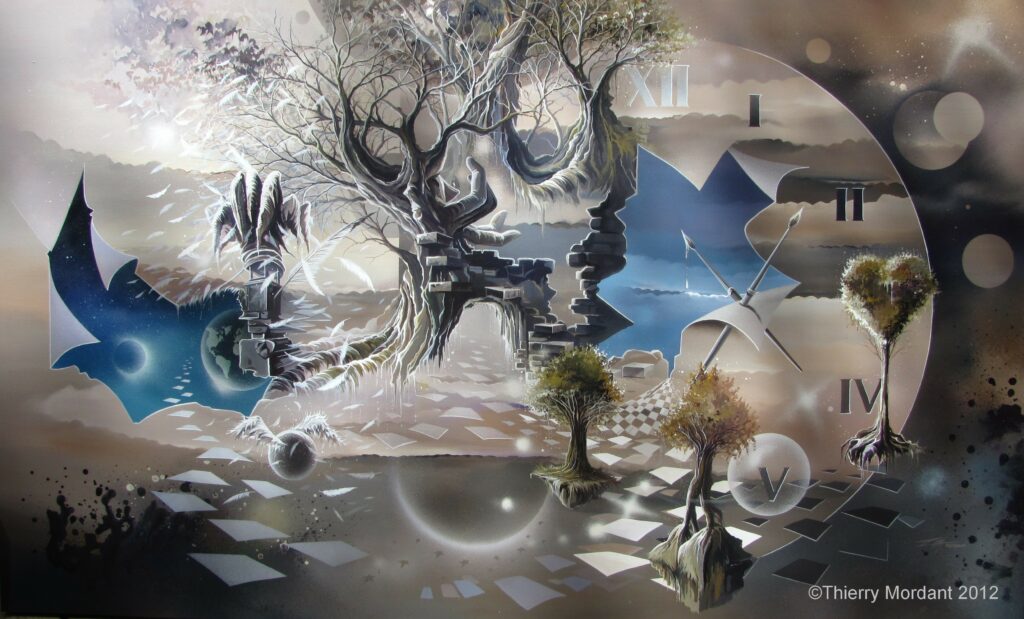 Terres du Monde — Acrylic on canvas —2012 —150 x 100 cm — by Thierry Mordant