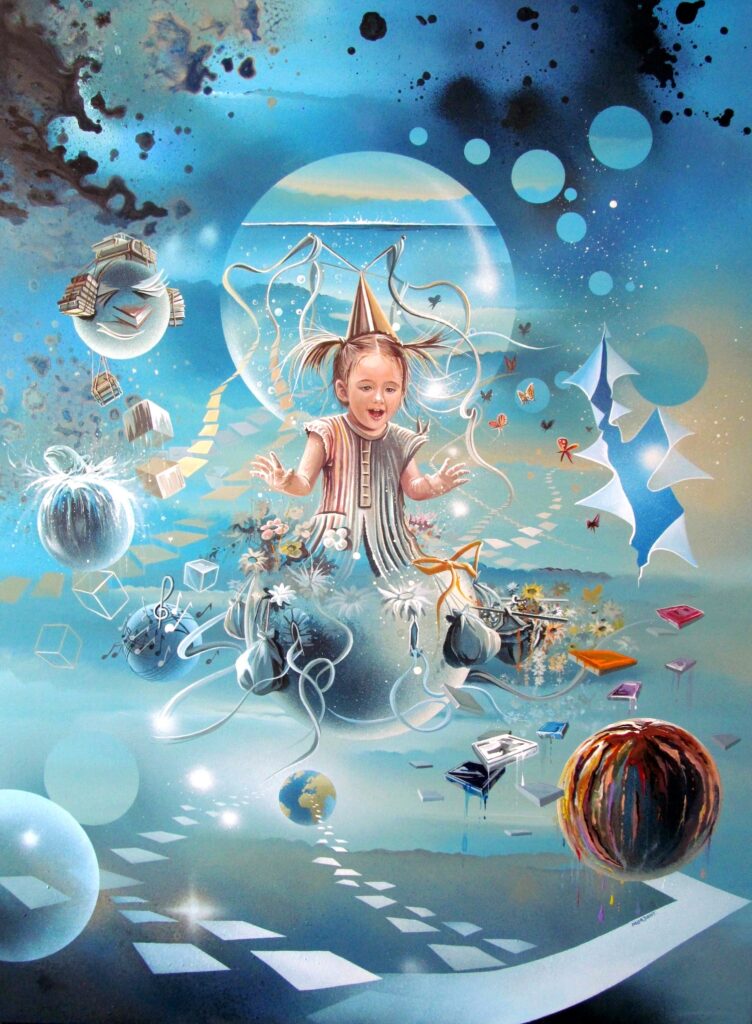 Terre être Lumière — Acrylic on canvas — 2012 — 36 x 48 p — by Thierry Mordant