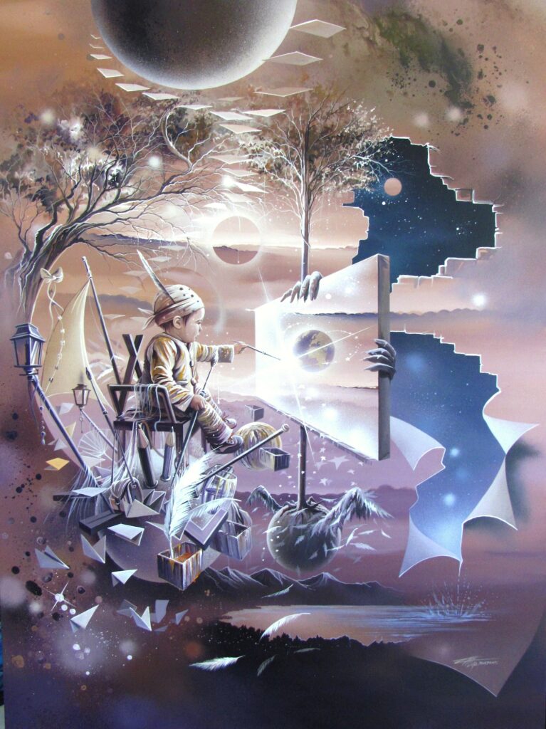 Zélie II Etoile du monde — Acrylic on canvas — 2012 — 123 x 92 cm Collection privée copie