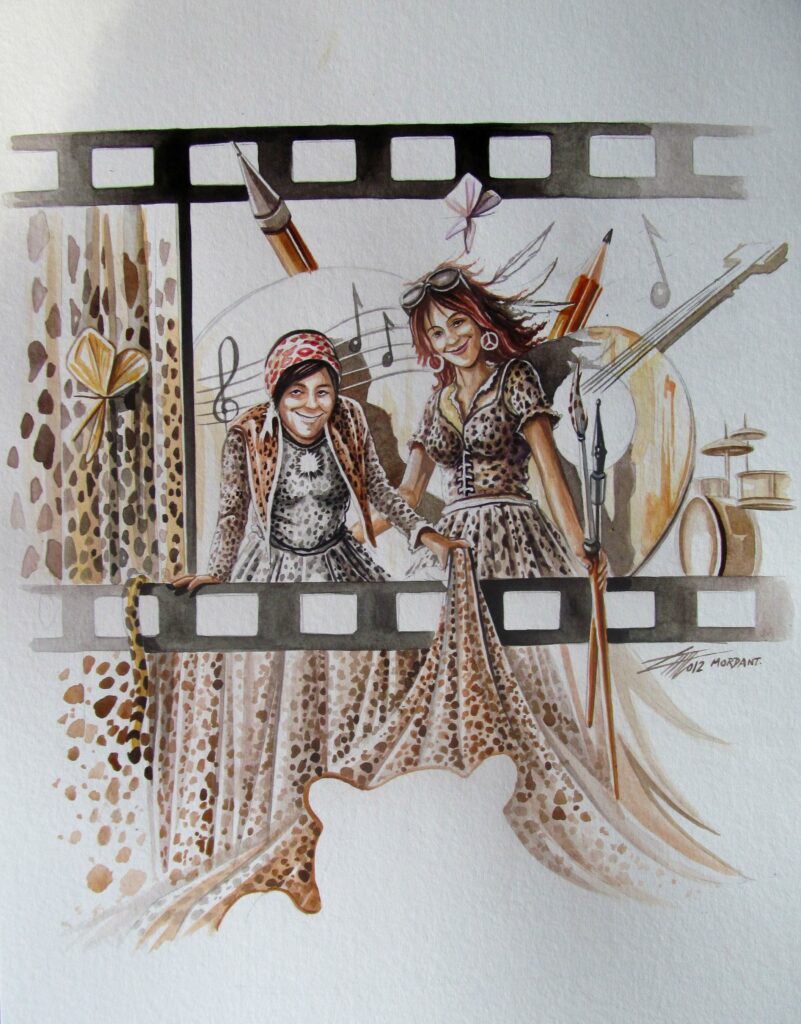 Femmes Panthéres II — Watercolor — 2012 — Undefined format