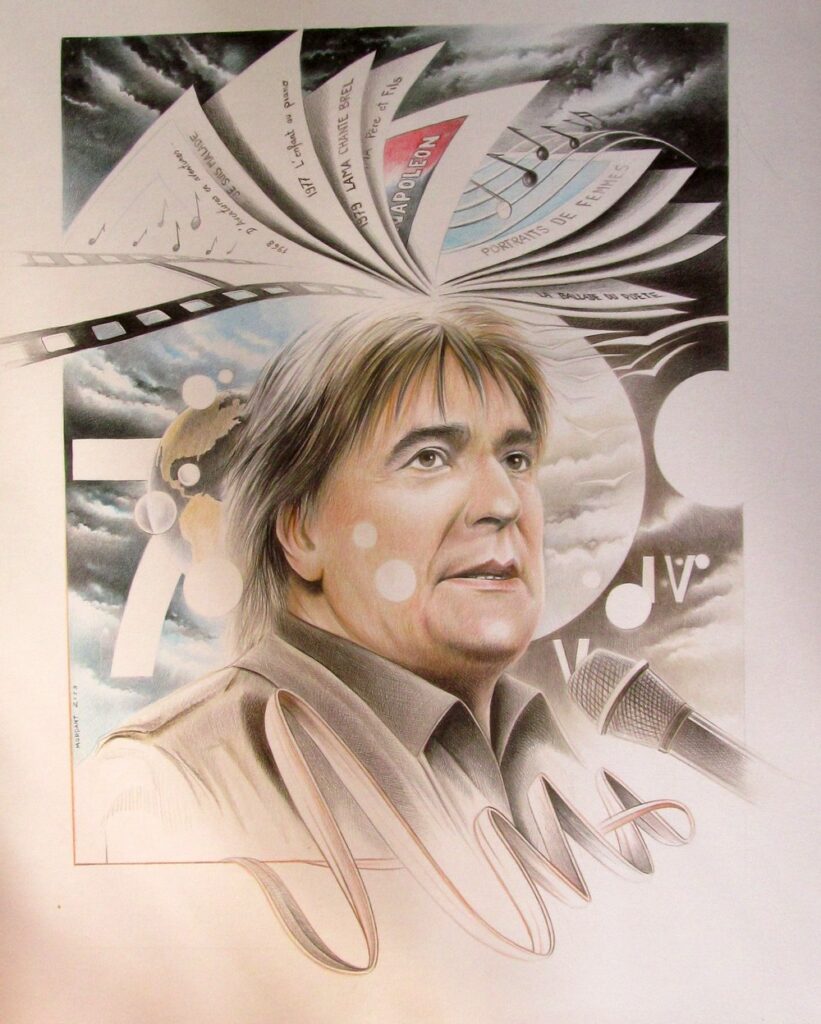 Lamaniversaire (serge Lama) — watercolor — 2013 — Undefined format — by Thierry Mordant