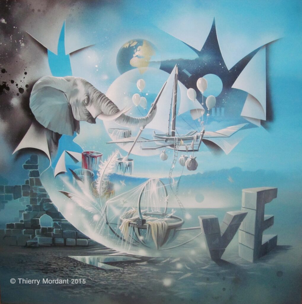 Heureuse nouvelle — Acrylic on canvas — 2015 — 100 x 100 cm