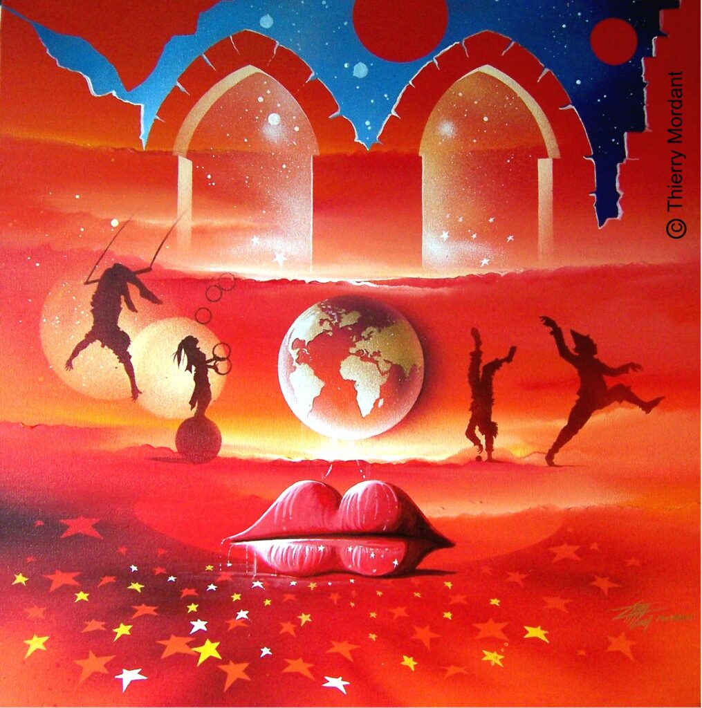 Bouche B —Acrylic on canvas —2008 — 50 x 50 cm —