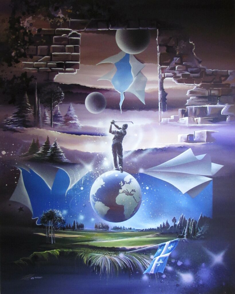 Golf de Saison — Acrylic on canvas — 2010 — 100 x 80 cm — by Thierry Mordant