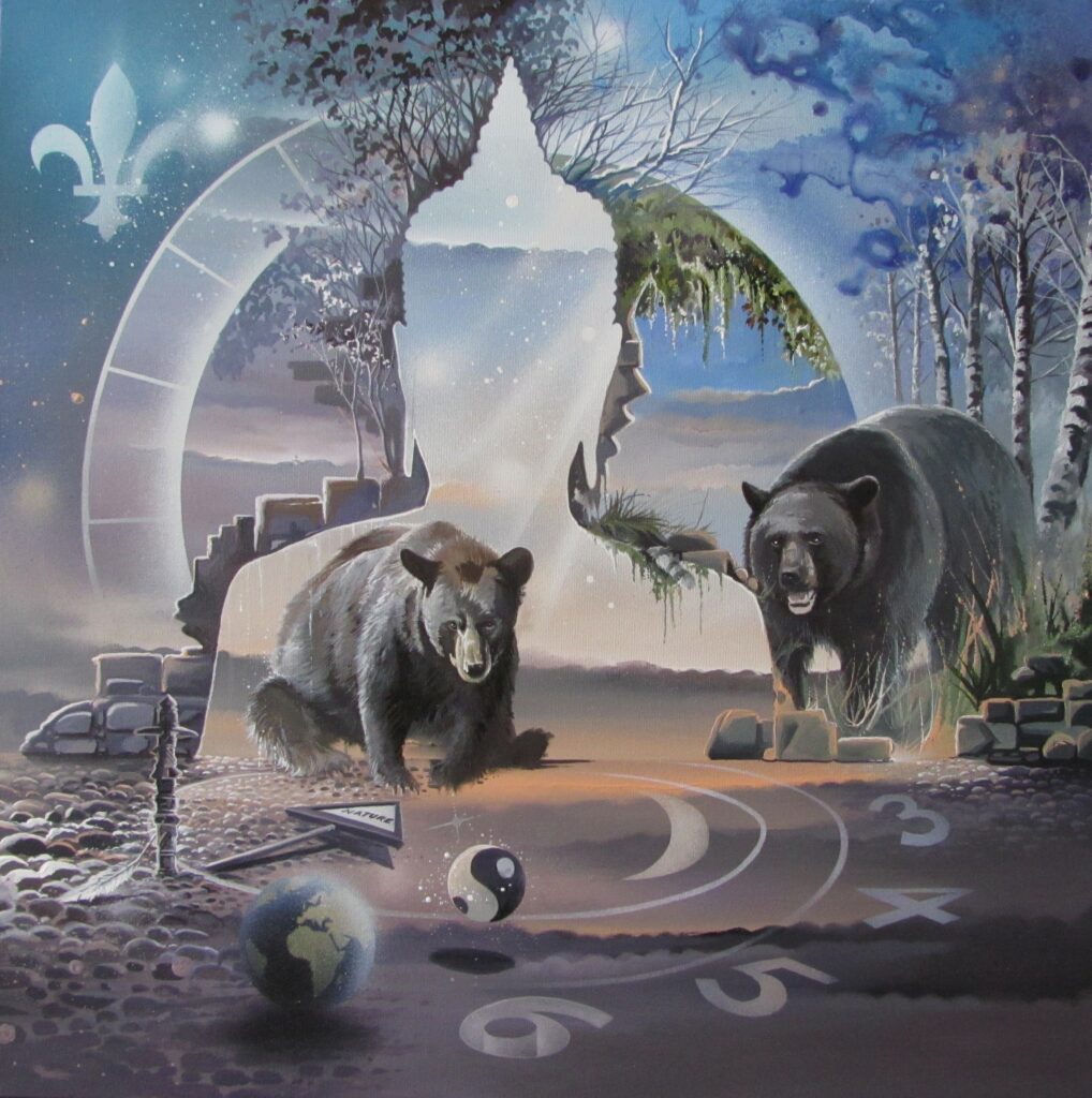 Terres d’Ours — Acrylic on canvas — 2010 — 80 x 80 cm par thierry Mordant