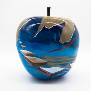 Petite Pomme Ocean — Acrylic on resin — By Thierry Mordant