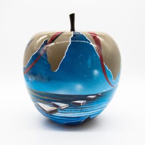 Petite Pomme Ocean — Acrylic on resin v3