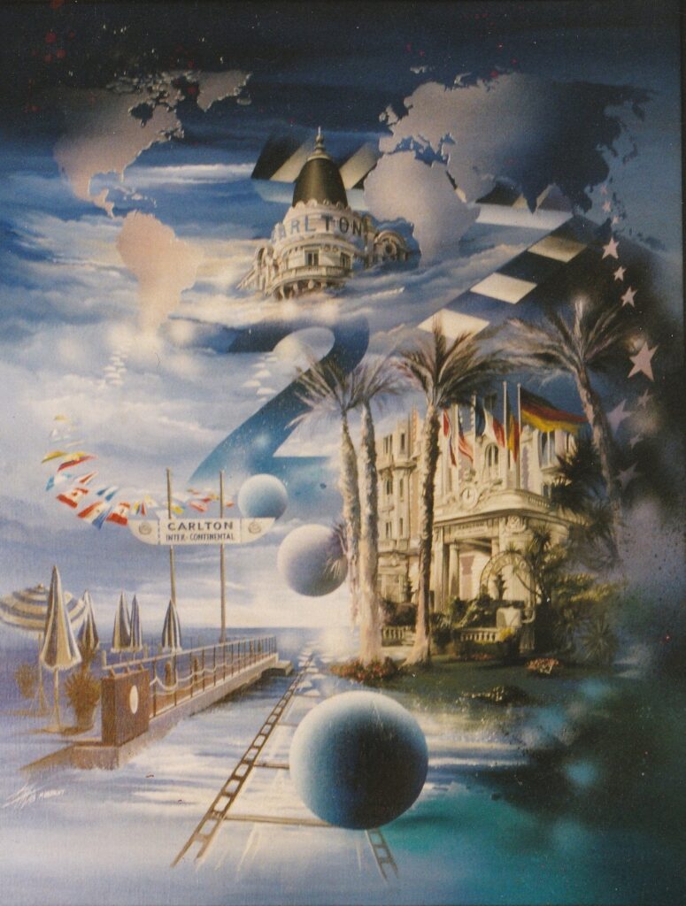 Cannes Carlton hommage — Acrylic on canvas — 1998 — Undefined format by Thierry Mordant