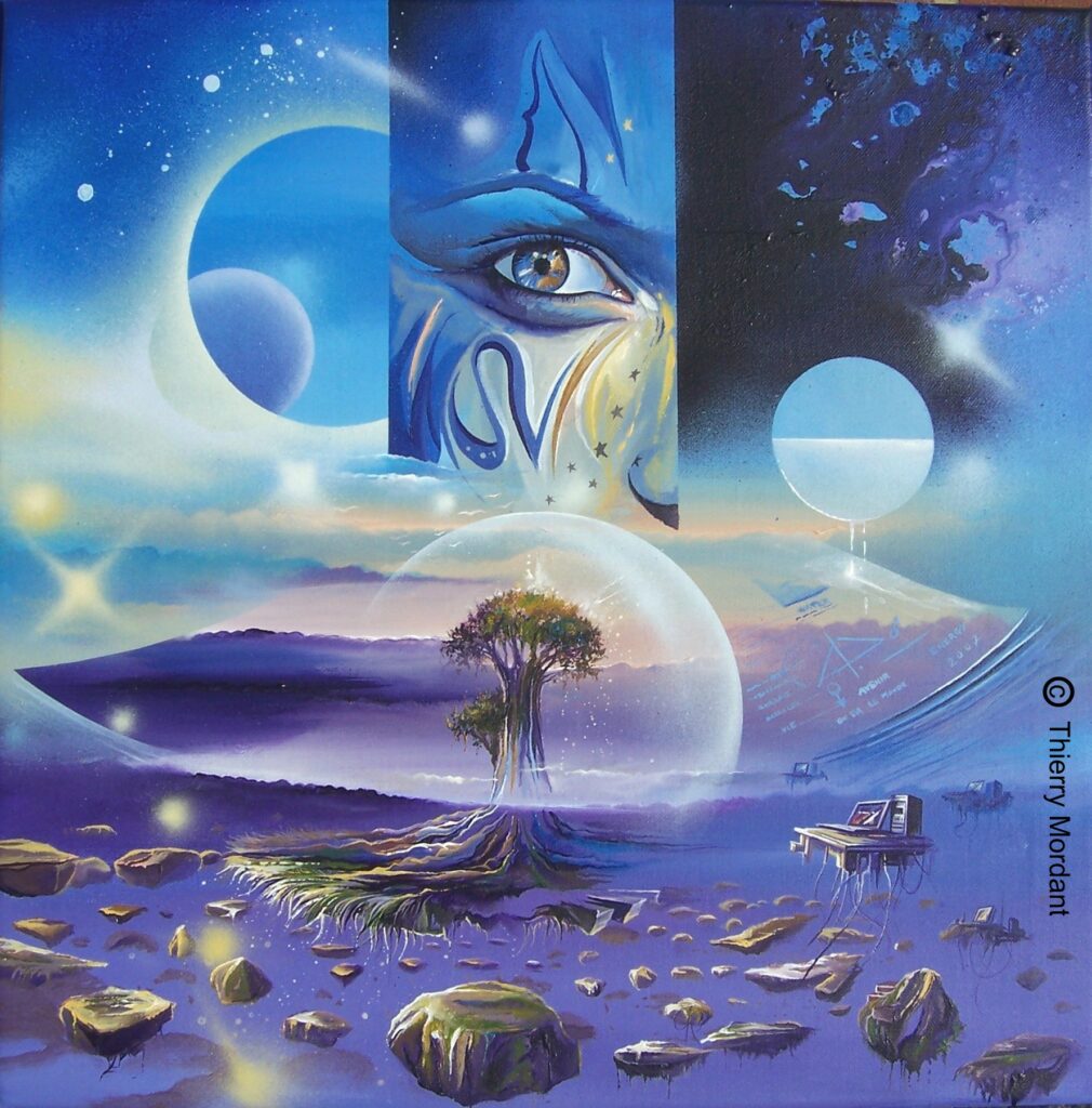 Eau de là — Acrylic on canvas — 2007 — 60 x 60 cm — by Thierry Mordant