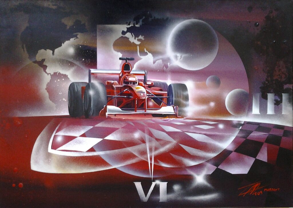 Seul Au Monde — Acrylic on canvas — 2003 — 50 x 70 cm — by Thierry Mordant