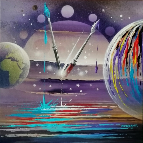 Couleurs du Monde — Acrylic on canvas — 2024 — 30 x 30 cm — by Thierry Mordant