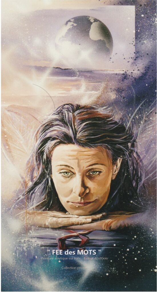 Fée de Mots — Acrylic on canvas — 2001 — 40 X 80 cm