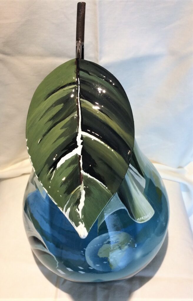 La bonne Poire de la terre à la lune — 2 — Acrylic on resin — 2019 — 23 x 40 cm — by Thierry Mordant