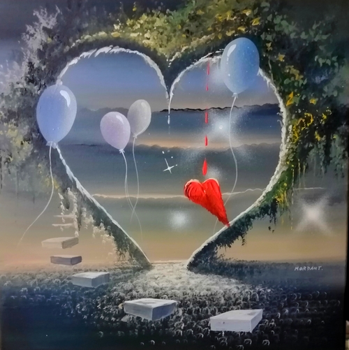 Love 2024 — Acrylic on canvas — 2024 — 40 x 40 cm — by Thierry Mordant