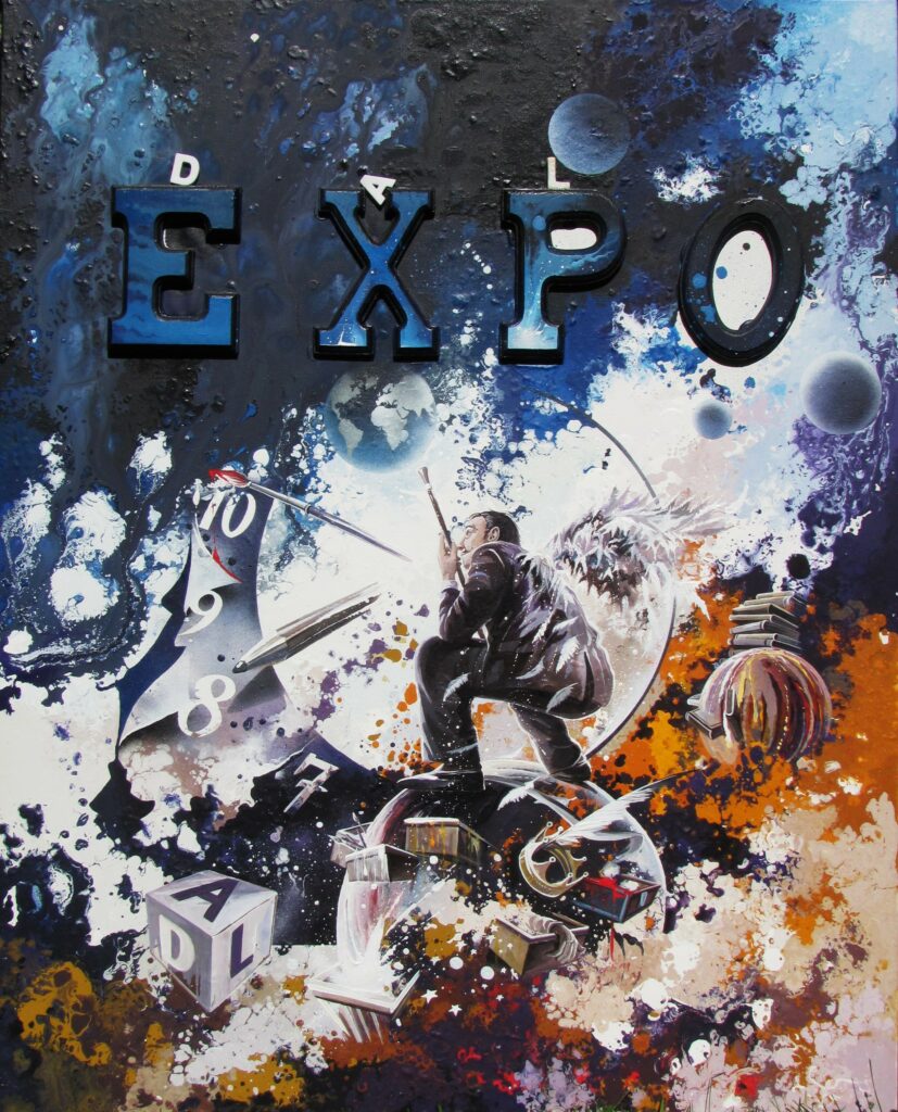 Dali Hommage — Acrylic on canvas — 2010 — 116 x 90 cm — By Thierry Mordant