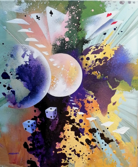 Monde du Jeu — Acrylic on canvas — 2024 — 46 x 55 cm