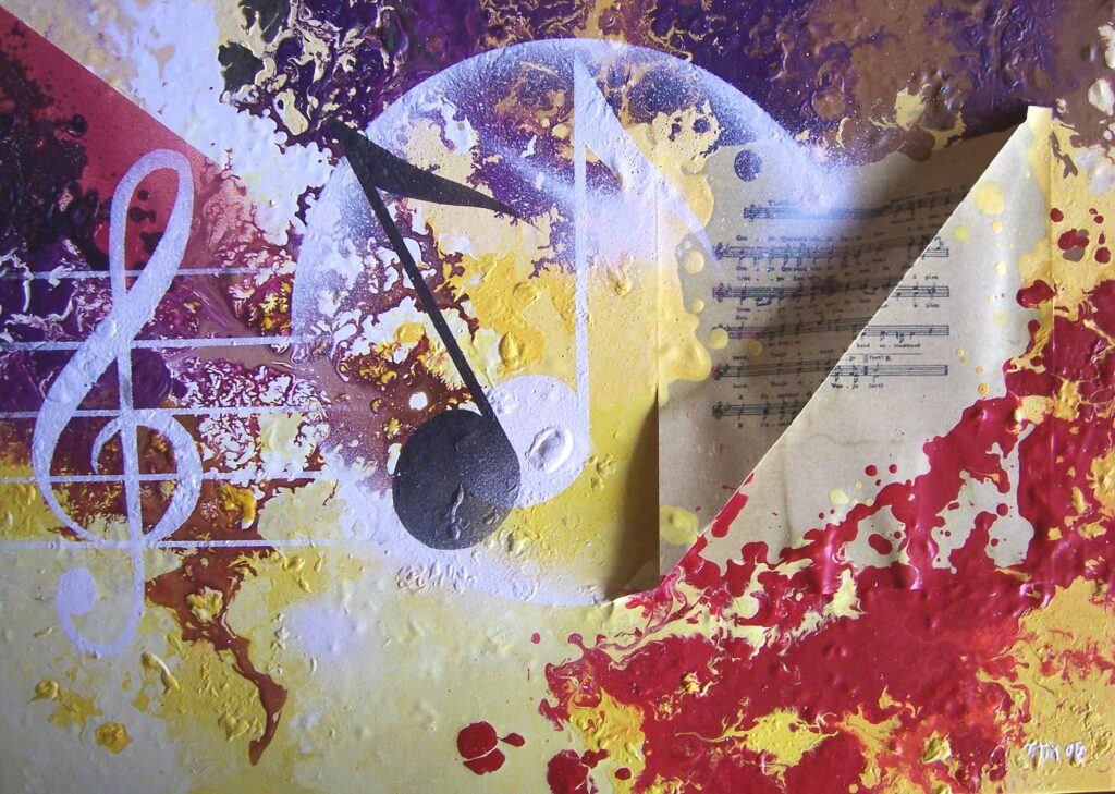 Une Blanche pour une Noire — Acrylic on canvas —46 x 33 cm by Thierry Mordant